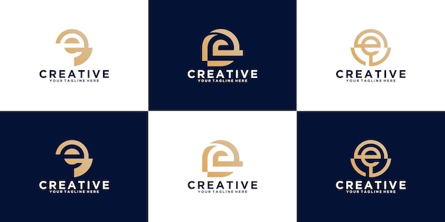 Une Collection D'inspiration De Conception De Logo De Lettre Initiale E Pour Les Entreprises