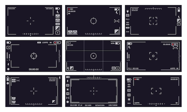 Collection D'interface De Viseur De Caméscope