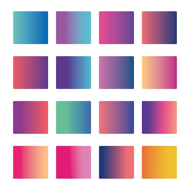 Collection de jeu de dégradés colorés Shin Luxury Bright