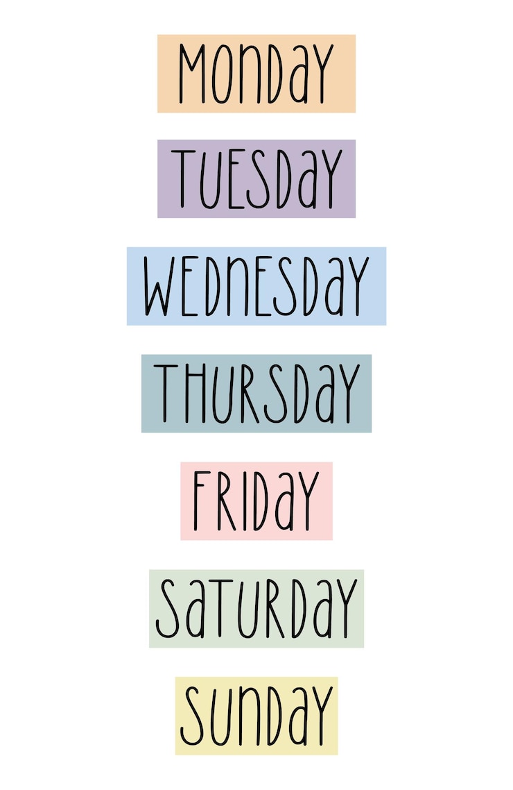 Vecteur une collection de jours de la semaine nom bannière design vecteur semaine nom png design couleur pleine