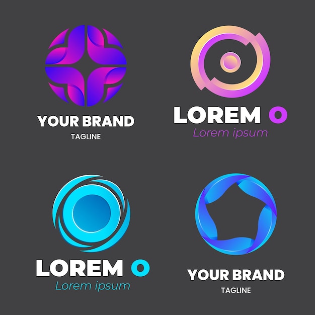 La collection de lettres du logo Premium Vector