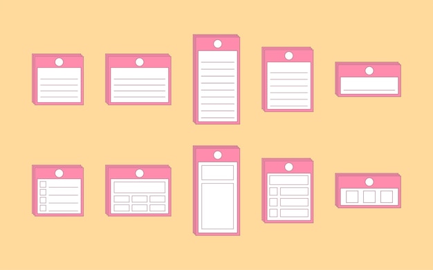 Collection de liste de notes d'interface utilisateur