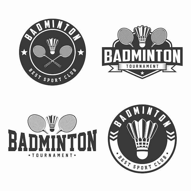 La Collection De Logo De Badminton Est Constituée D'un Ensemble D'emblèmes.