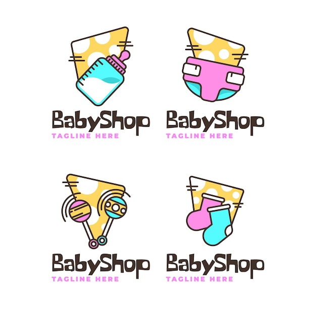 Collection De Logo Bébé Mignon