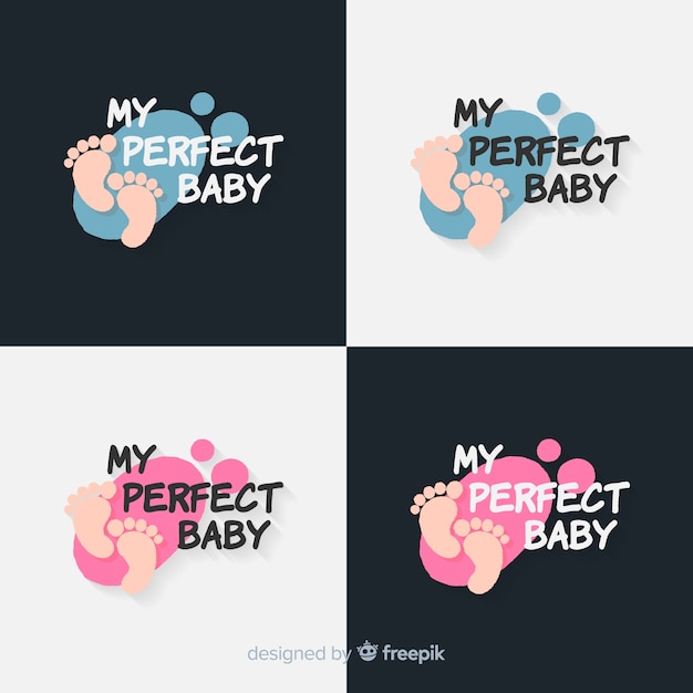 Collection de logo de bébé