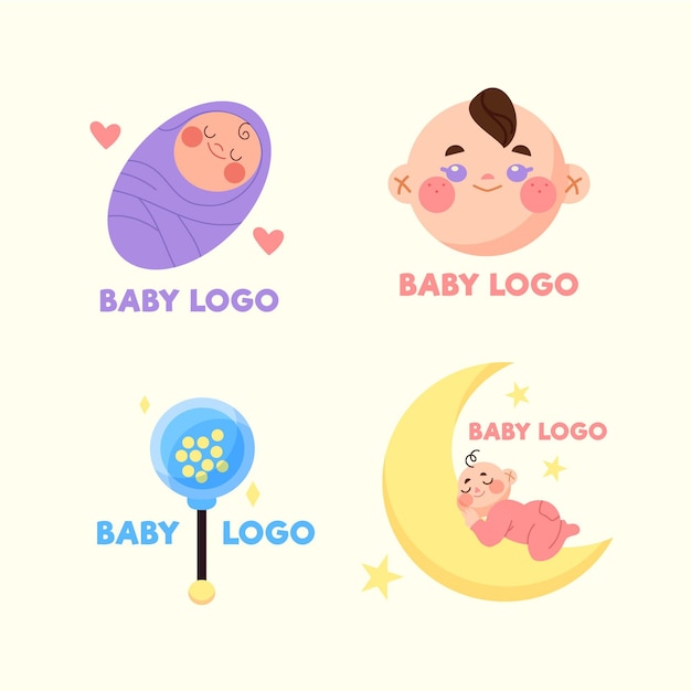 Collection de logo de bébé