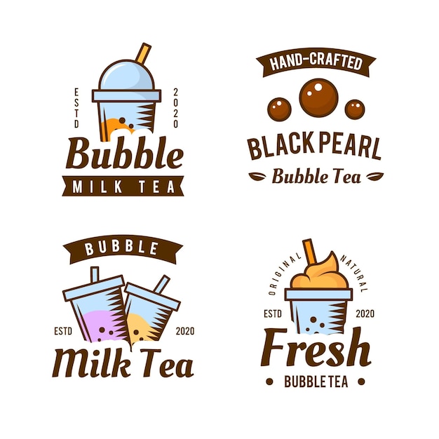 Collection De Logo Bubble Tea