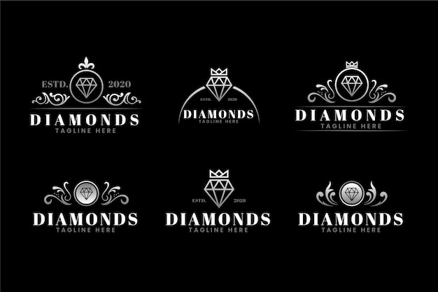 Collection De Logo De Diamant