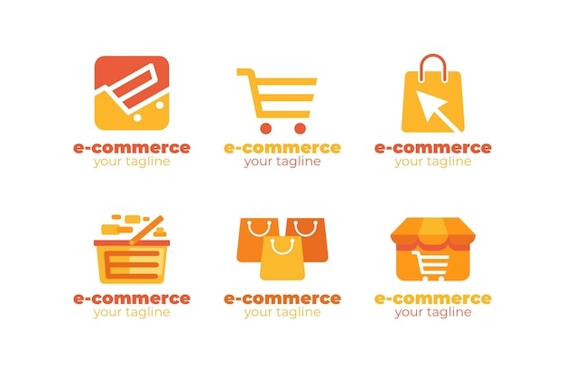 Collection De Logo E-commerce Plat