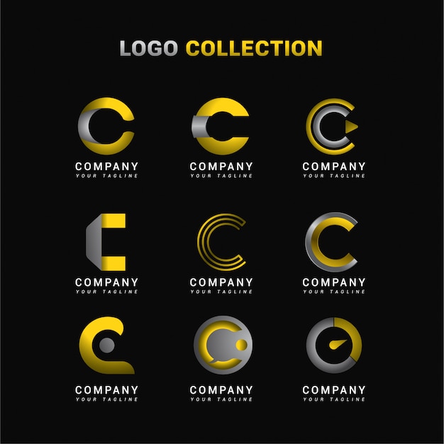 Collection de logo lettre C