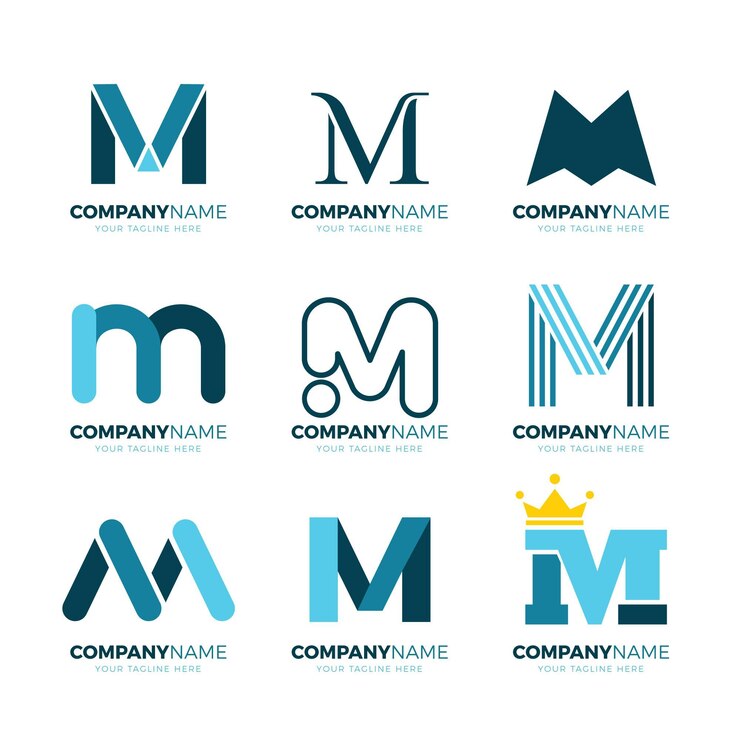 Vecteur collection de logo m