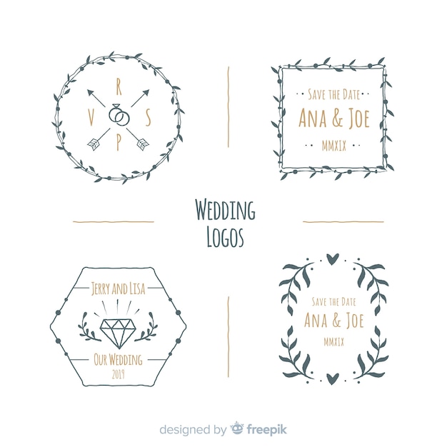 Collection De Logo De Mariage