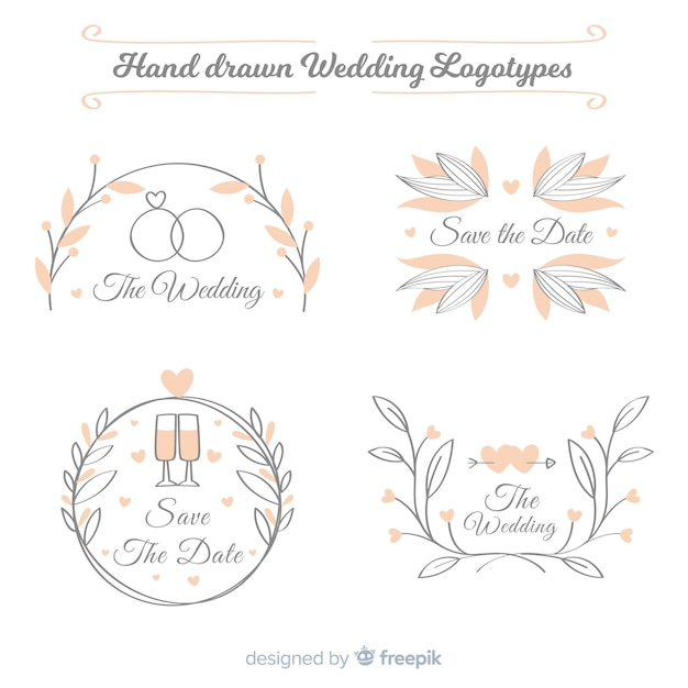 Collection de logo de mariage