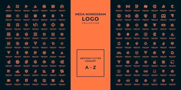 Collection De Logo Méga Logo Monogramme, Initiale, Alphabet Et Lettre A - Z