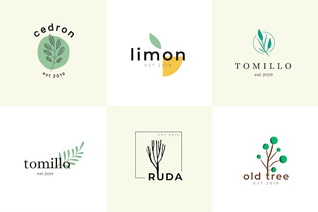 Collection De Logo Minimal Entreprise Naturelle