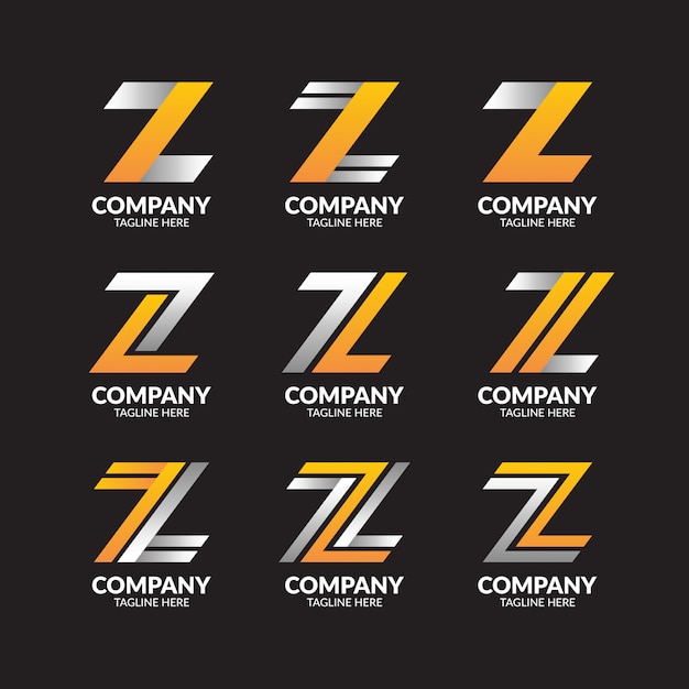 Collection de logo moderne lettre Z