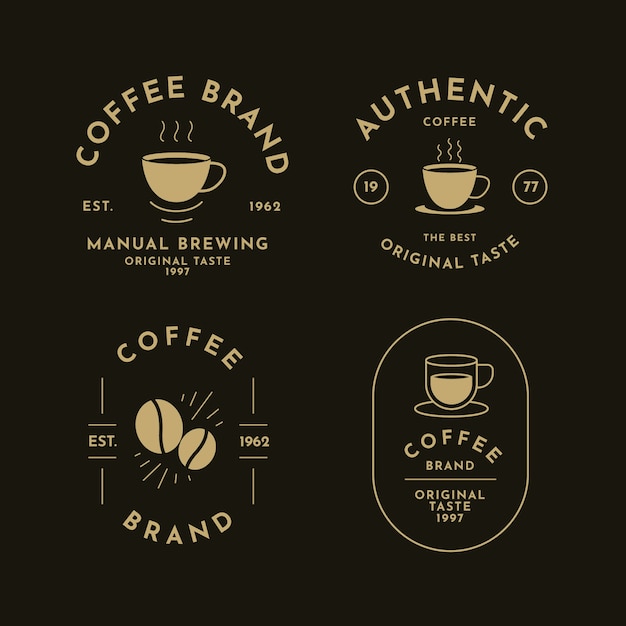 Collection De Logo Rétro Café