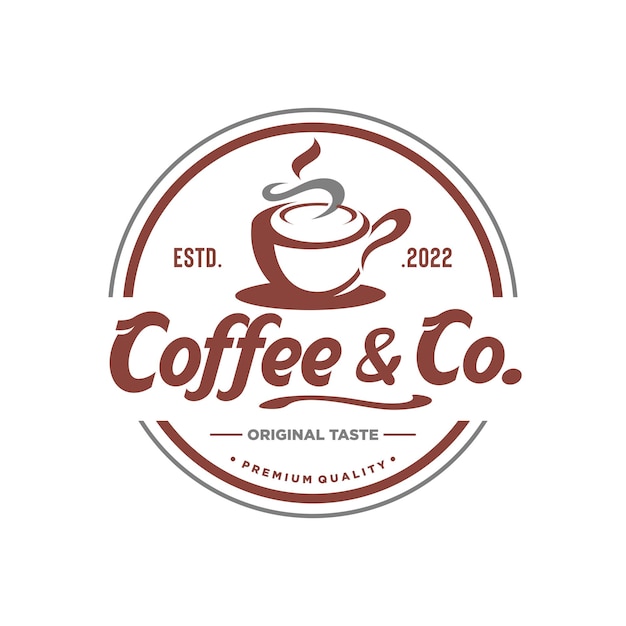 Collection De Logo Rétro Café
