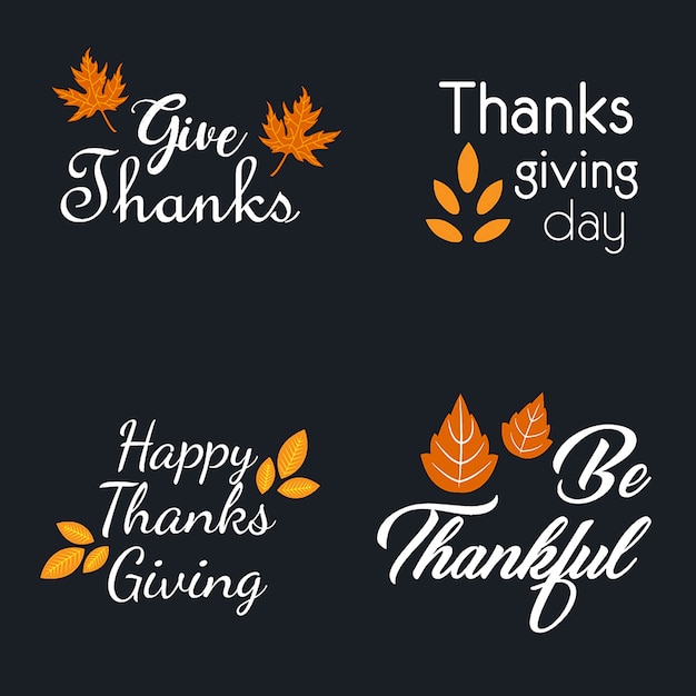 Collection de logo de Thanksgiving