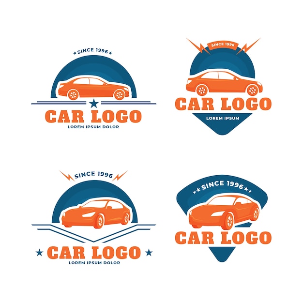 Collection De Logo De Voiture Design Plat