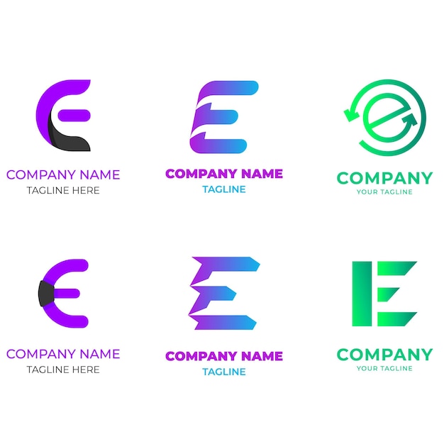 La collection de logos créatifs Gradient E