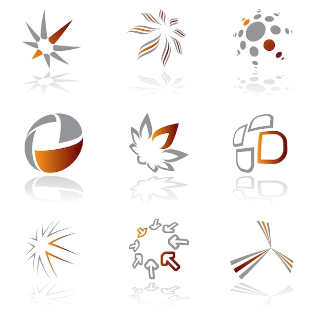 Vecteur collection de logos de formes
