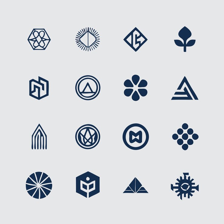 Collection de logos géométriques