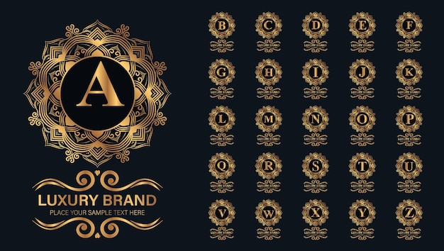 Collection De Logos De Luxe Dorés Pour La Marque