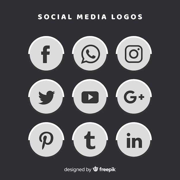 La collection de logos des médias sociaux