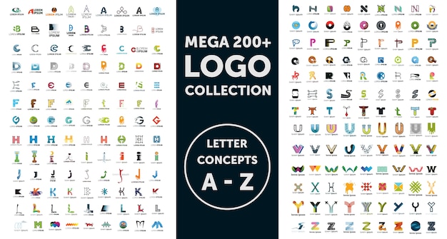 Vecteur collection de logos mega