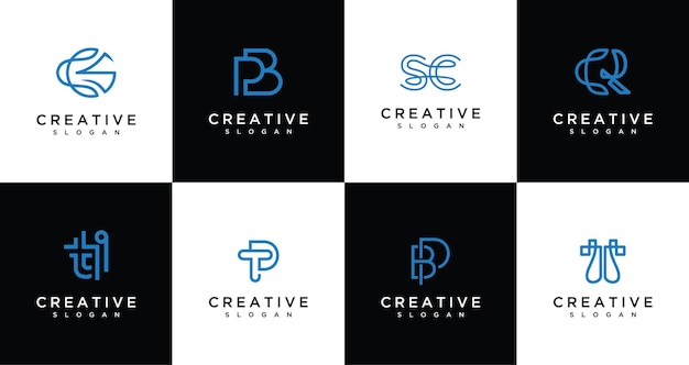 Collection De Logos De Modèles De Conception De Logo Monogramme Az
