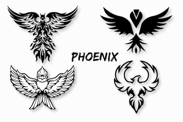 Collection de logos phénix et aigle