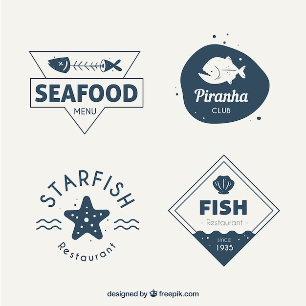 Collection De Logos De Poissons Pour L'image De Marque Des Entreprises