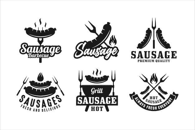 Collection De Logos Premium De Conception De Saucisses