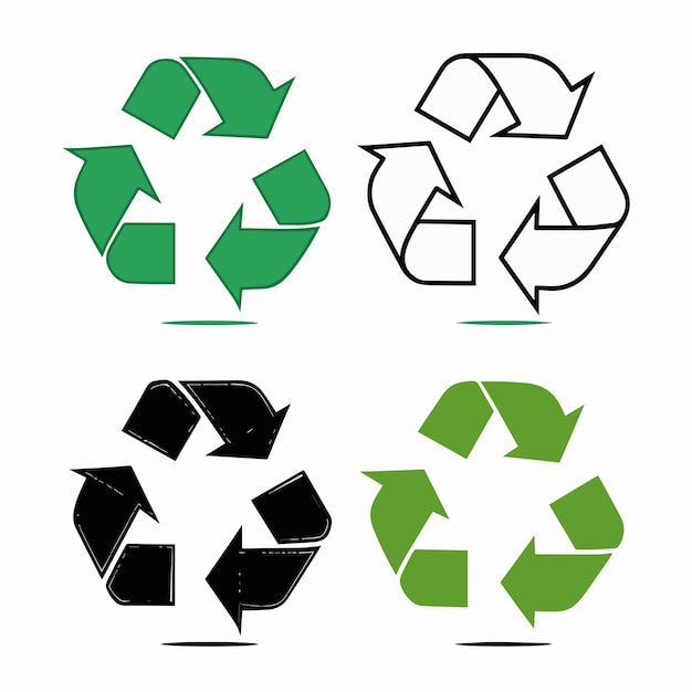 une collection de logos de recyclage, y compris recyclable recycle et recycle