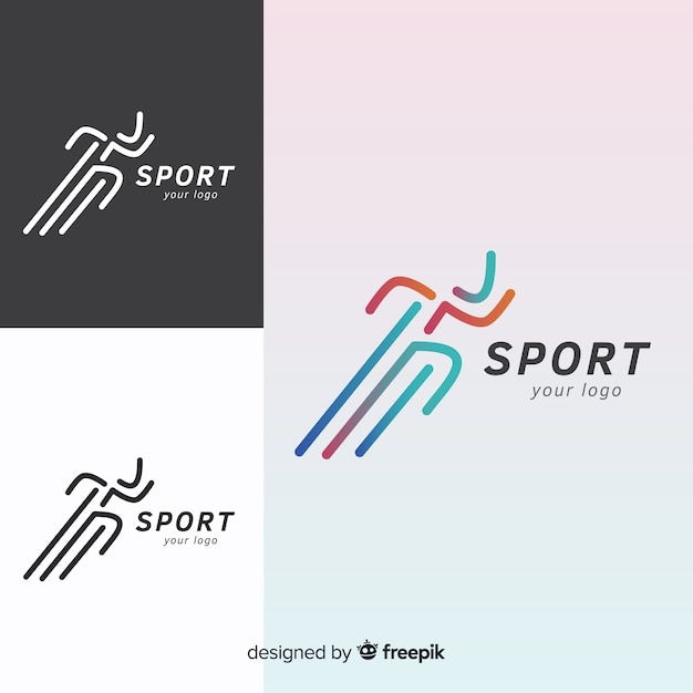 Vecteur collection de logos sportifs modernes