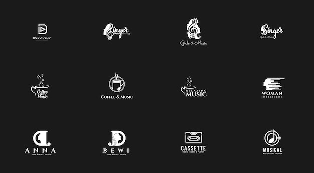 Collection De Logos Ultime Pour Logo De Musique, Application, Choeur, Disque, Cassette, Ancien, Moderne