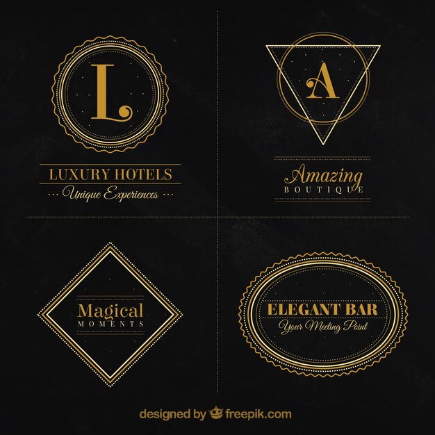 collection de luxe de logos millésime