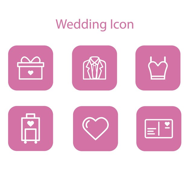 Une Collection De Mariages Avec De Jolies Illustrations