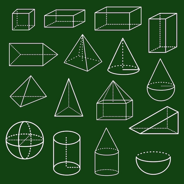 Vecteur collection de mathématiques de géométrie