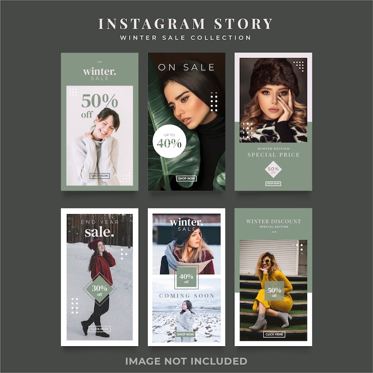 Vecteur collection de modèles de bannière de médias sociaux minimalistes instagram stories