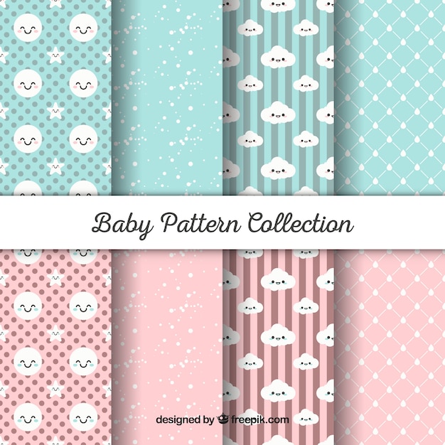 Collection De Modèles De Bébé Dans Un Style Plat