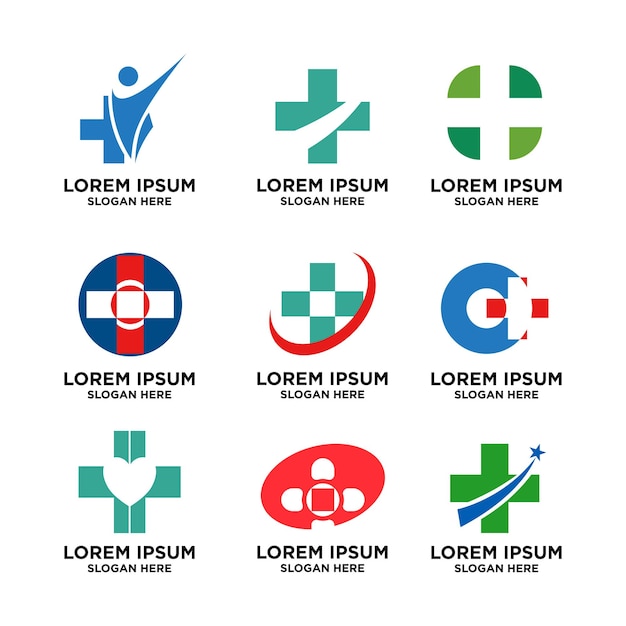 Collection De Modèles De Conception De Logo De Soins De Santé Médicaux