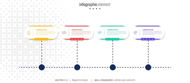 Collection de modèles d'éléments infographiques vectoriels