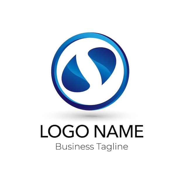 Collection de modèles d'entreprise de logo de conception bleue