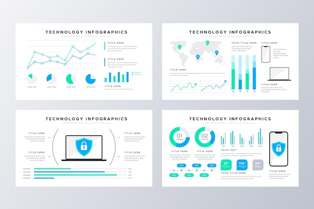 Collection De Modèles D'infographie De Technologie