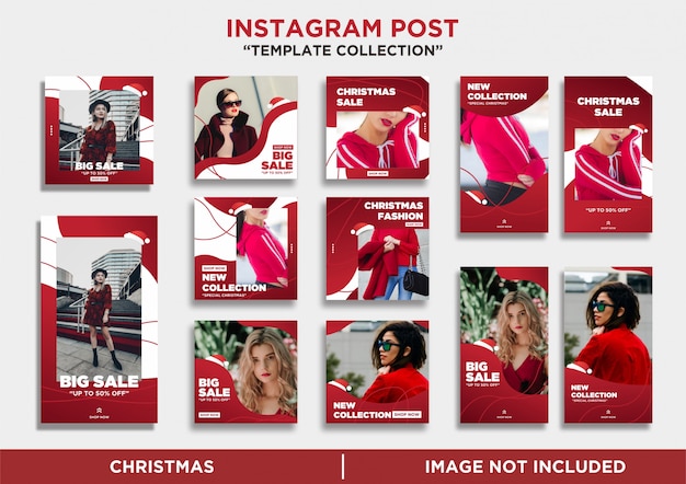 Collection De Modèles De Joyeux Noël D'histoires Instagram