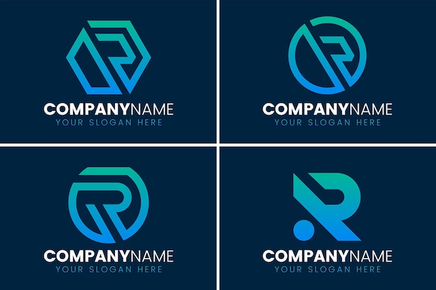 Collection De Modèles De Logo Design Plat R