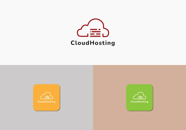 Vecteur collection de modèles de logos cloud