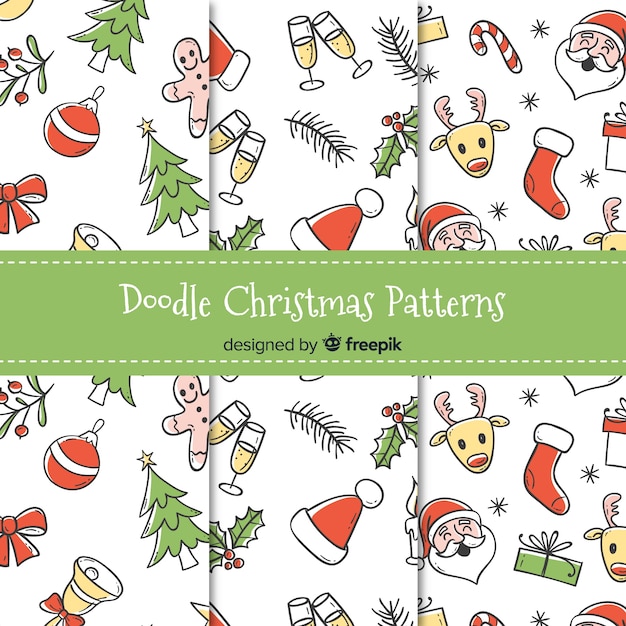 Collection De Modèles De Noël Doodle